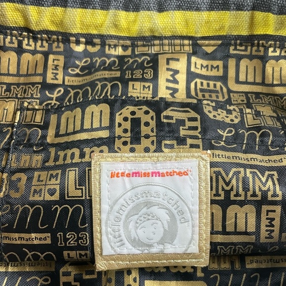 Little Miss Matched colorful canvas drawstring bag 13 by 13 inches - Picture 5 of 6